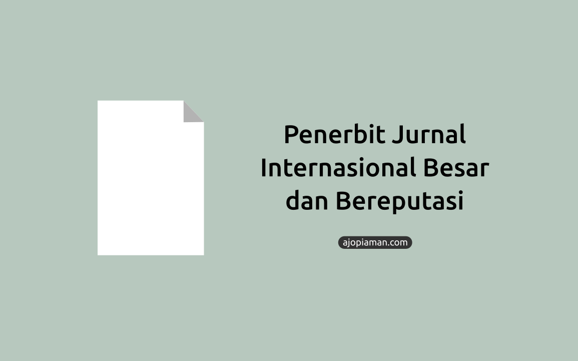 penerbit jurnal internasional